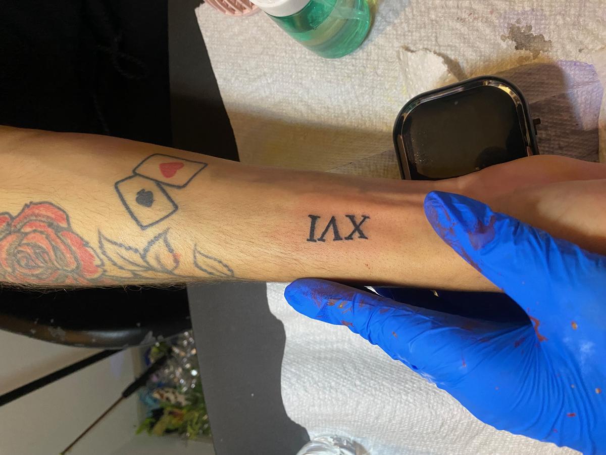 Roman numerals forearm